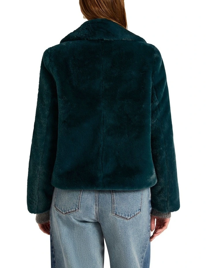 Naomie Faux Fur Jacket in Rainforest image 4