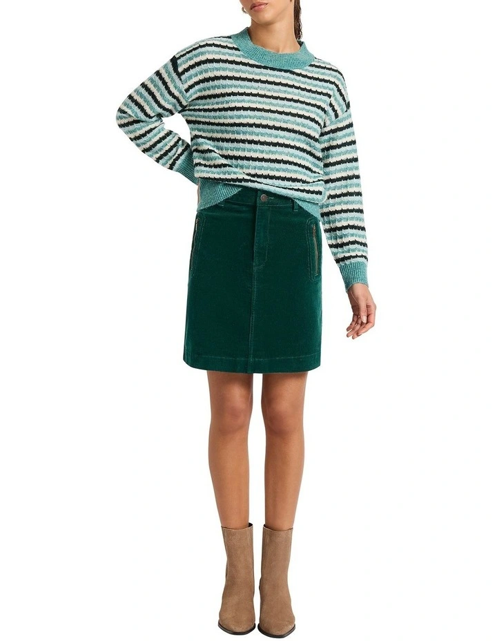 Frankie Stripe Knit in Green Stripe image 1