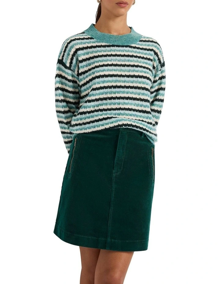 Frankie Stripe Knit in Green Stripe image 3