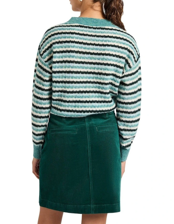 Frankie Stripe Knit in Green Stripe image 4