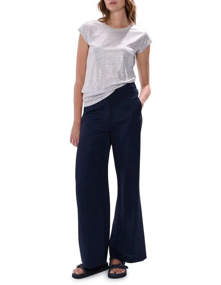 As Love Glows Foil Linen Tee in Silver image 2