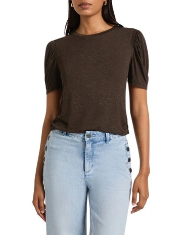 Cadillac Sparkle Tee in Gravel Sparkle
