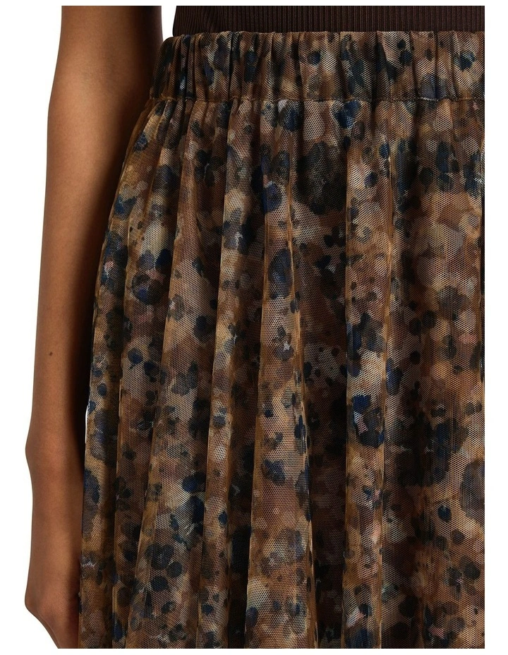 Born To Be Wild Tulle Skirt in Brown Multi image 3