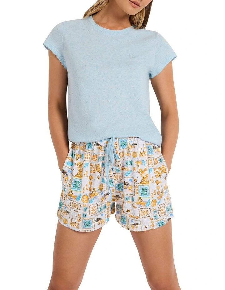 Hopelessly Devoted Pj Tee Set in Multi image 1