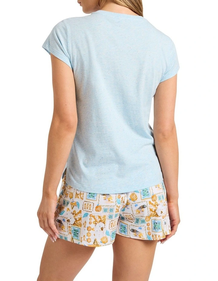 Hopelessly Devoted Pj Tee Set in Multi image 2