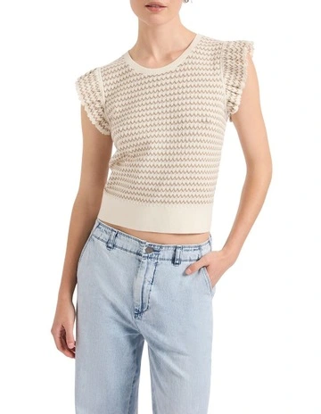 Tuscan Knit Tank in Ivory