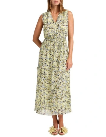Boots With The Fleur Dress in Yellow Multi