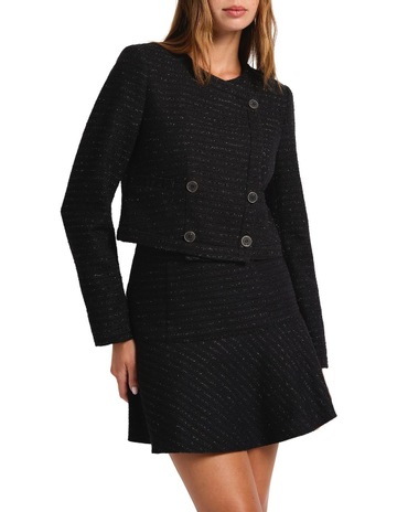 Dance Tonight Tweed Jacket in Black