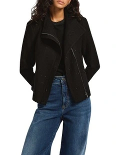 Shani Felted Wool Jacket in Black