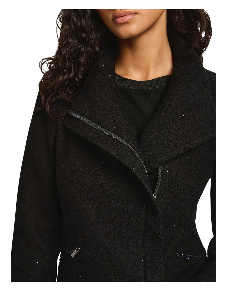 Shani Felted Wool Jacket in Black image 3