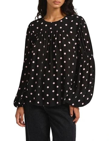 Spot To Go Blouse in Black