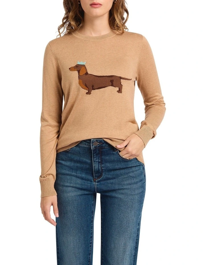 Woof Of Wall Street Csc Knit in Biscuit image 1