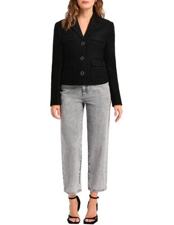 Jimin Boucle Jacket in Black