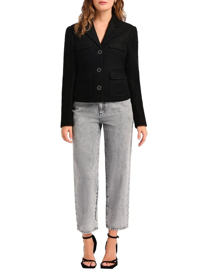 Jimin Boucle Jacket in Black image 1