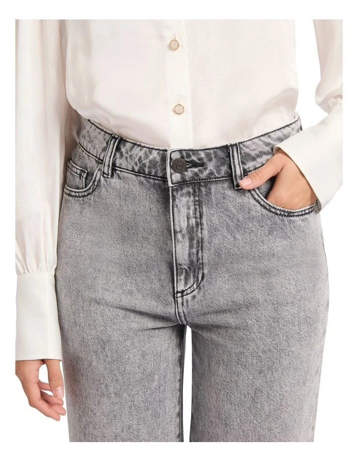 Venice Barrel Leg Jean in Grey image 4