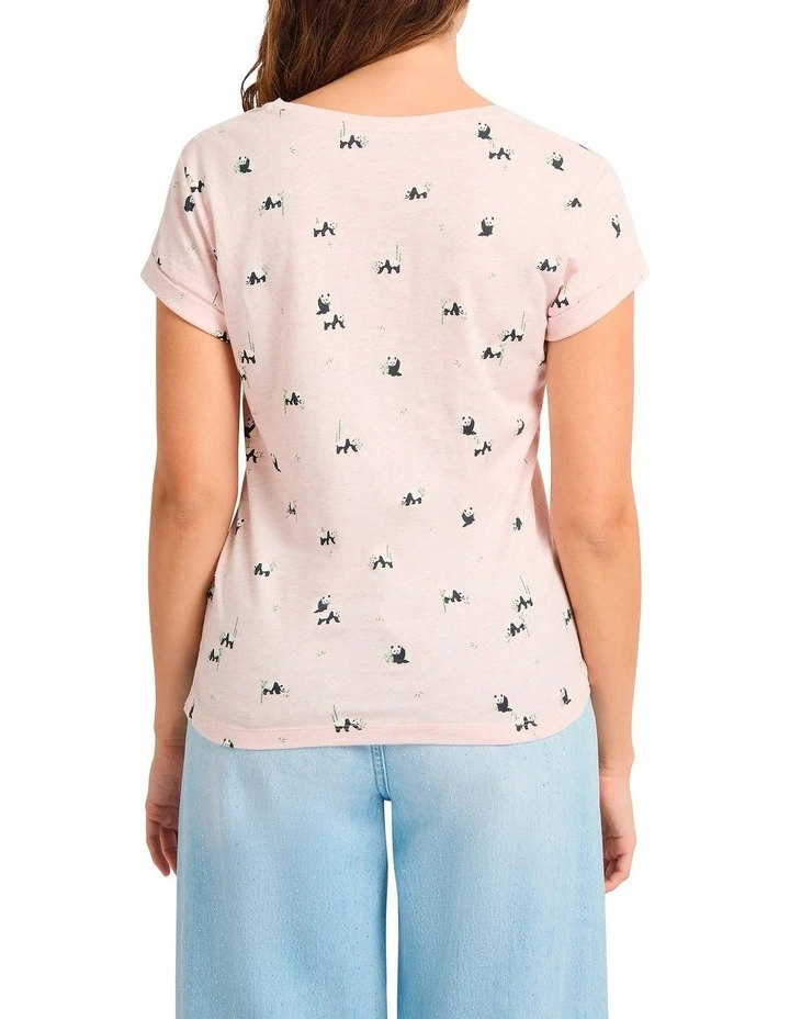 It's Pandamonium Tee in Beige image 2