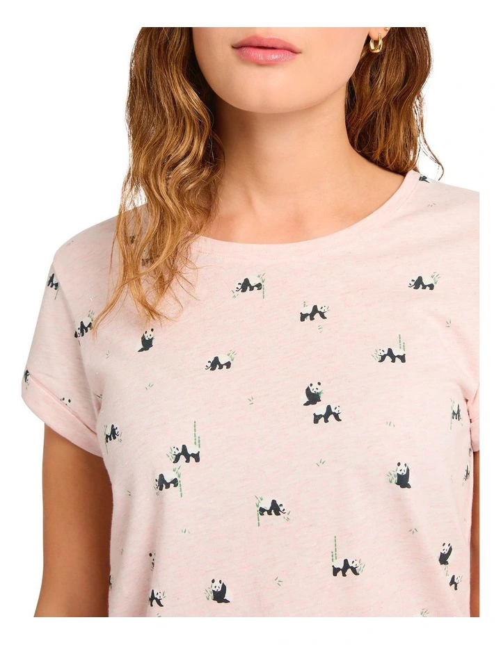 It's Pandamonium Tee in Beige image 4