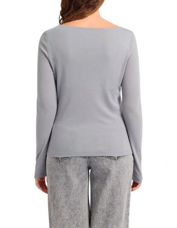 The Dream Babywool Top in Grey image 2