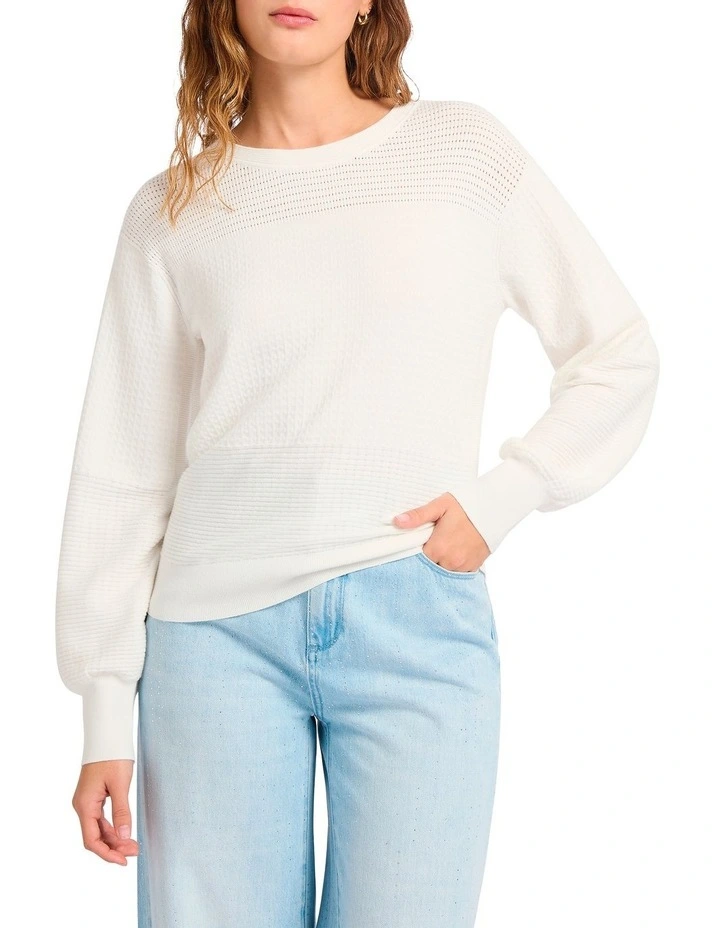 Irene Knit Jumper in Ivory image 3