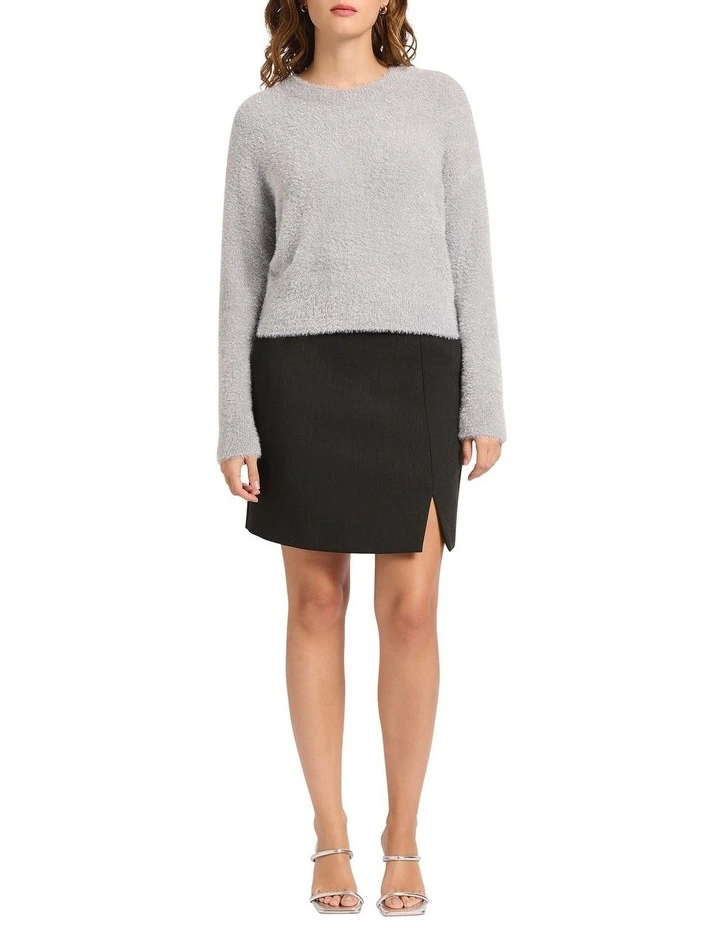 Vincent Shimmer Knit Jumper in Grey image 3