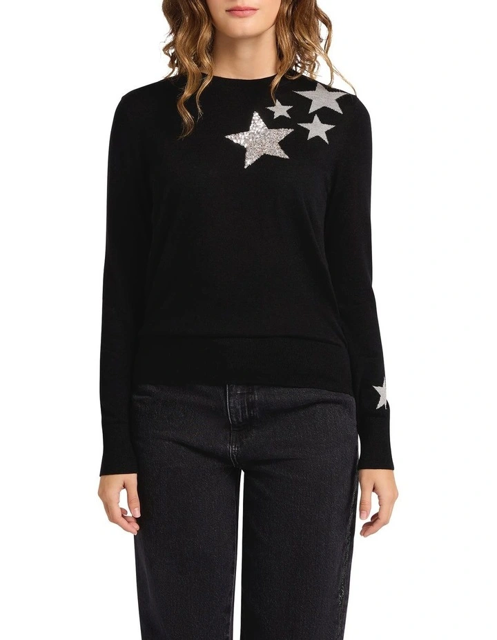 Starry Night Csc Knit in Black image 1