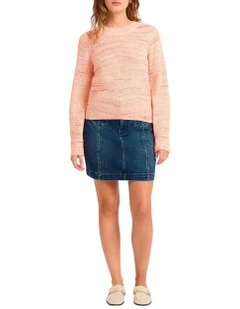 Caspar Speckle Knit Jumper in Pink