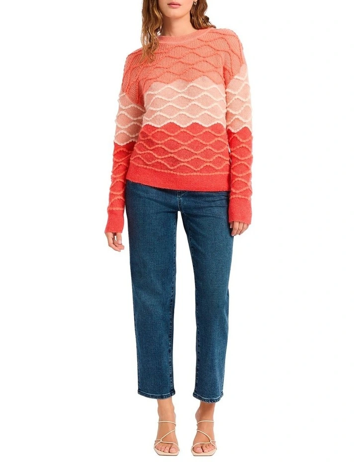 Flaming June Knit Jumper in Orange image 3
