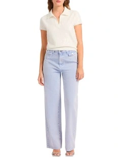 Gwyneth Straight Leg Jeans in Blue