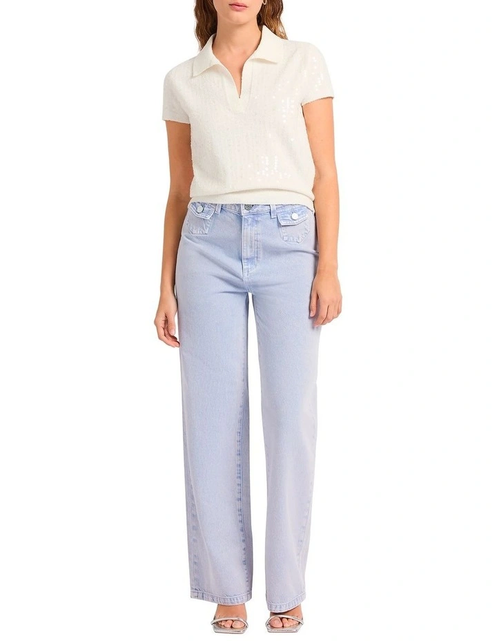 Gwyneth Straight Leg Jeans in Blue image 1