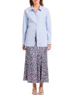 Belton Cotton Shirt in Periwinkle