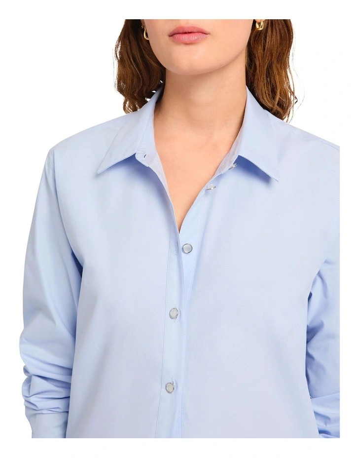 Belton Cotton Shirt in Periwinkle image 3