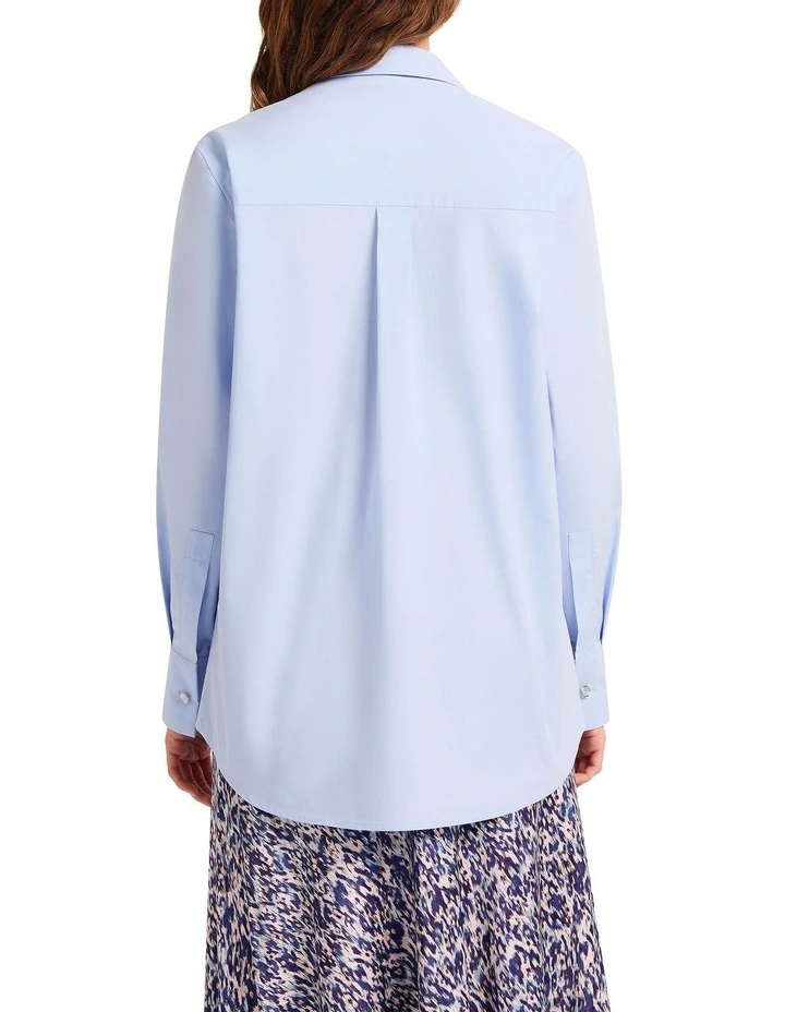 Belton Cotton Shirt in Periwinkle image 4