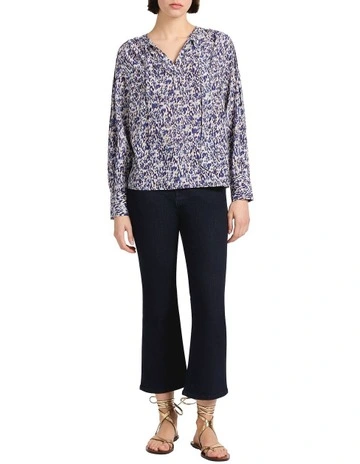 Safari And Sensibility Blouse in Blue Multi