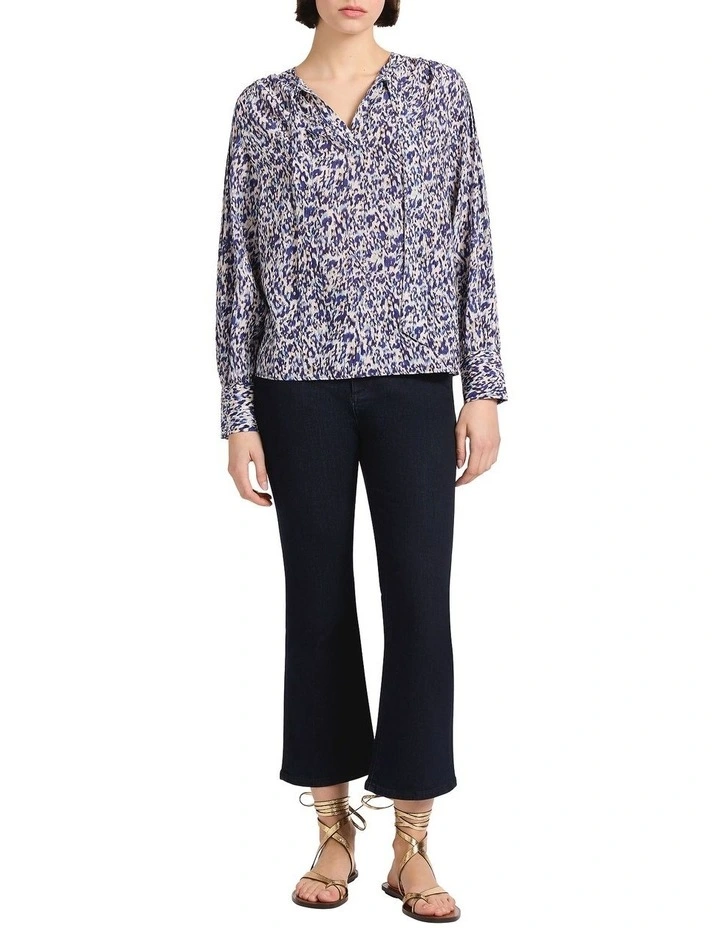 Safari And Sensibility Blouse in Blue Multi image 1