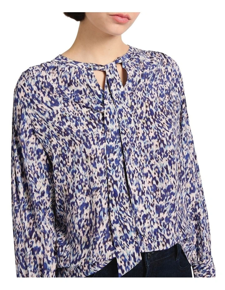 Safari And Sensibility Blouse in Blue Multi image 3