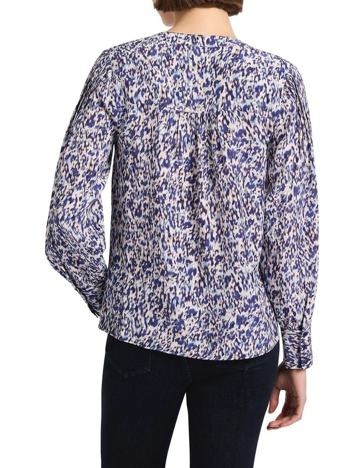 Safari And Sensibility Blouse in Blue Multi image 4