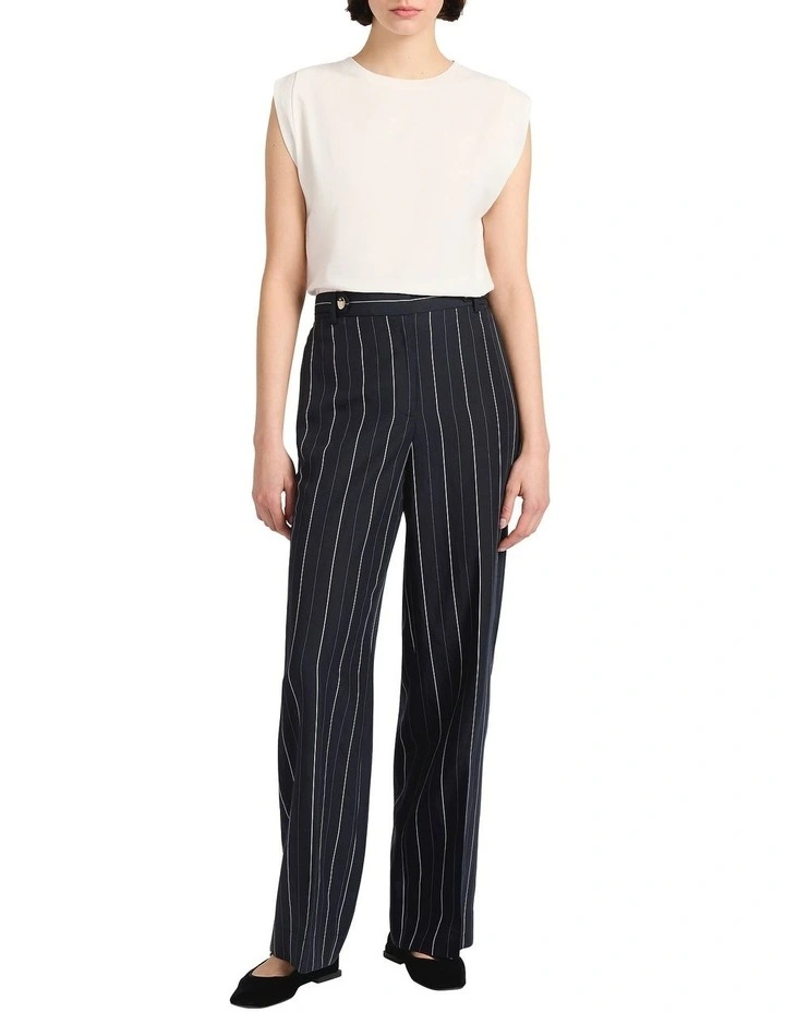 Darcy Mercerised Cotton Tee in White image 1