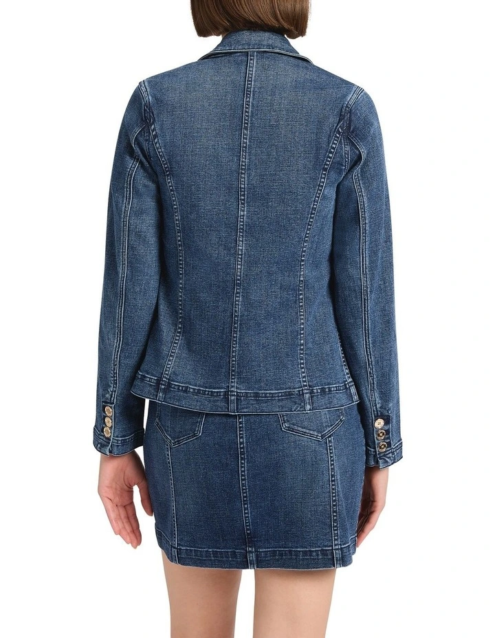 Marianne Denim Blazer in Siena Blue image 4