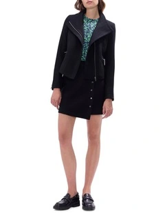 Lani Felted Wool Jacket in Black
