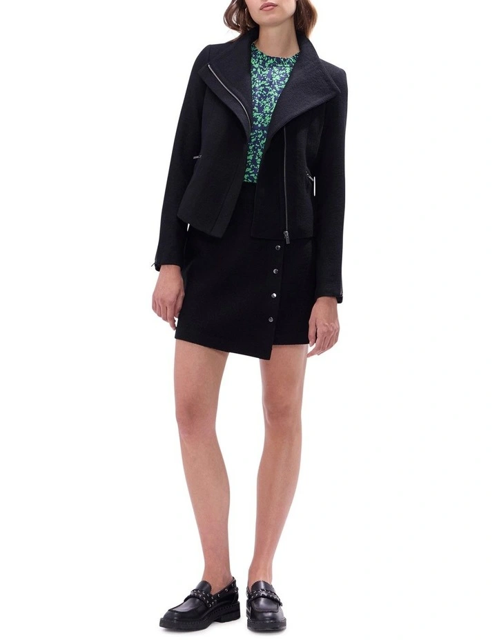 Lani Felted Wool Jacket in Black image 1