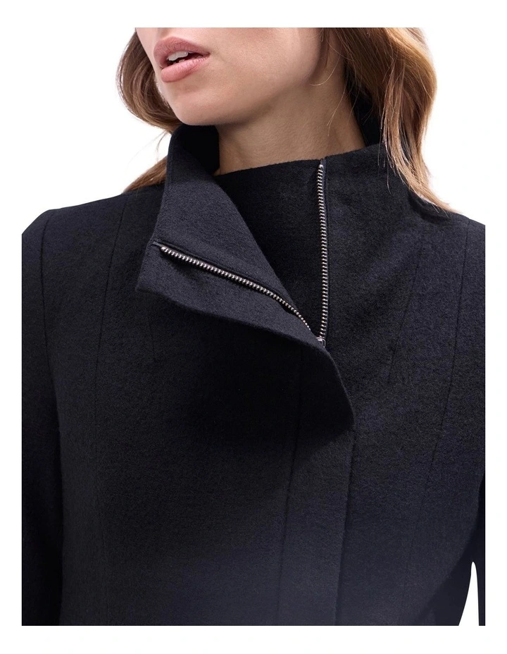 Lani Felted Wool Jacket in Black image 3
