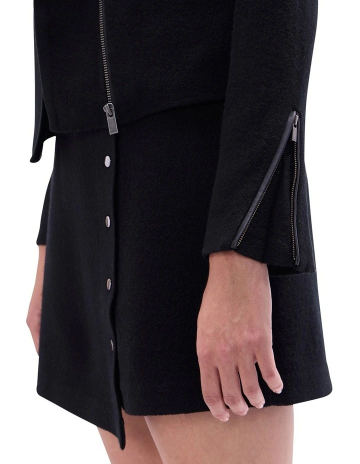 Lani Felted Wool Jacket in Black image 4