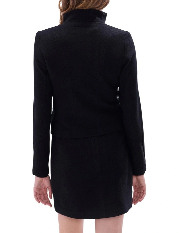 Lani Felted Wool Jacket in Black image 5