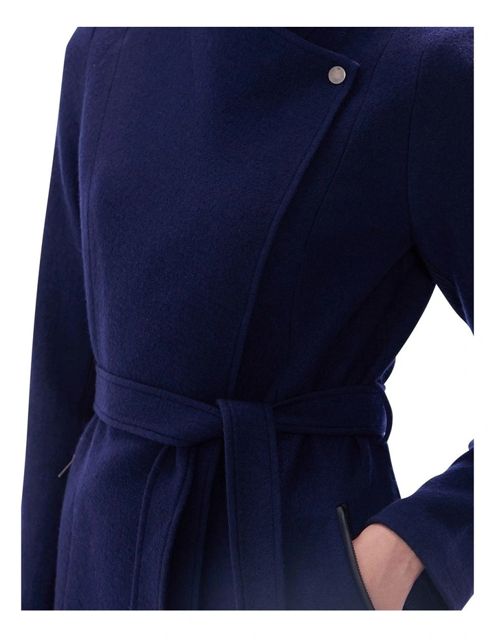 Ruby Felted Wool Coat in Midnight Marle image 3