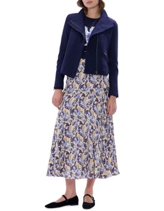 Lani Felted Wool Jacket in Navy