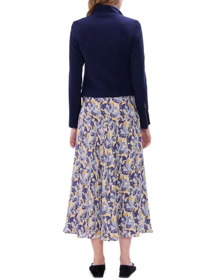 Lani Felted Wool Jacket in Navy image 5