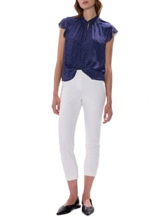 Alana Welt Pocket Pant in White