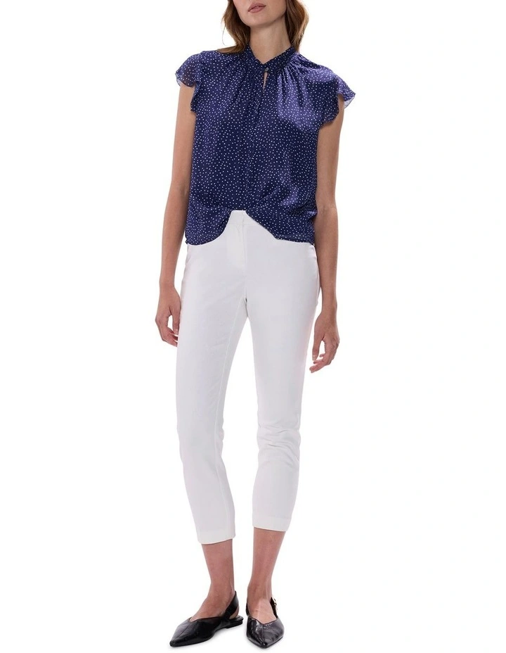 Alana Welt Pocket Pant in White image 1