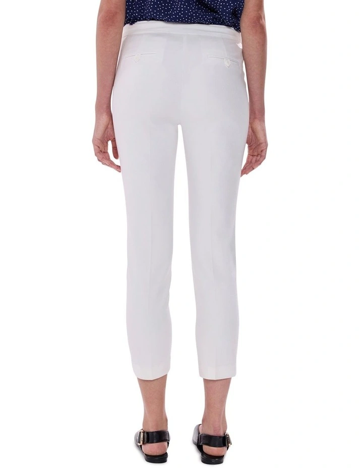 Alana Welt Pocket Pant in White image 4