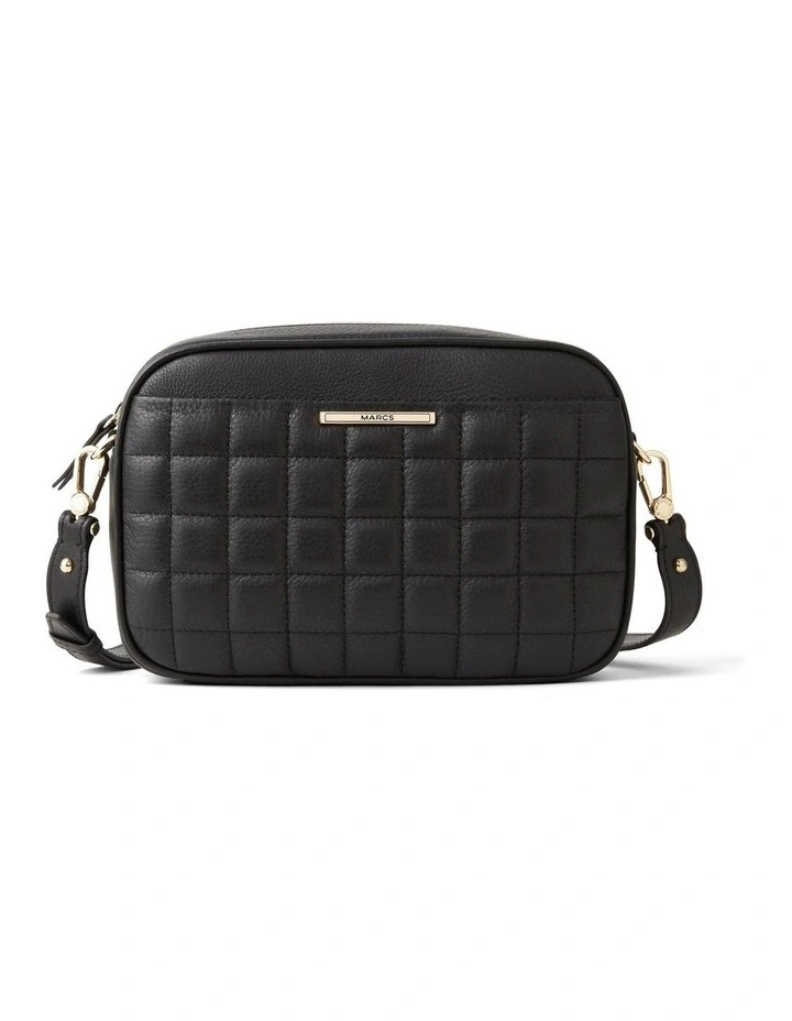 Emma Black Quilted Leather Bag image 1